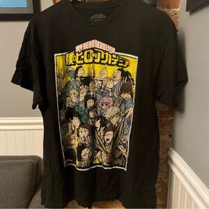 My Hero Academia Black Graphic Tshirt Size Large Funimation